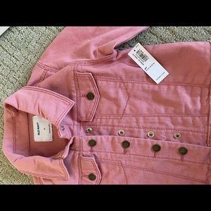 Pink denim jacket NWT 4T